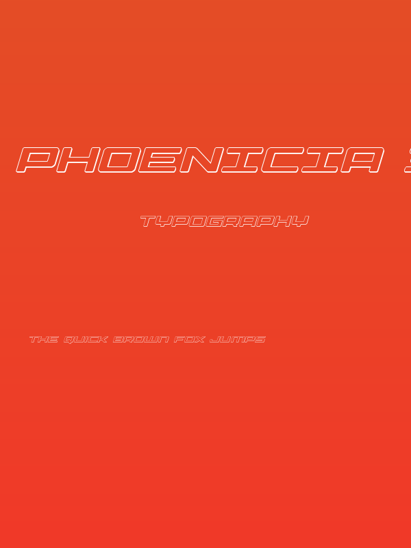 Phoenicia 3D Italic Poster