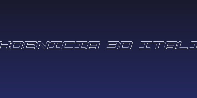 Phoenicia 3D Italic Social Header