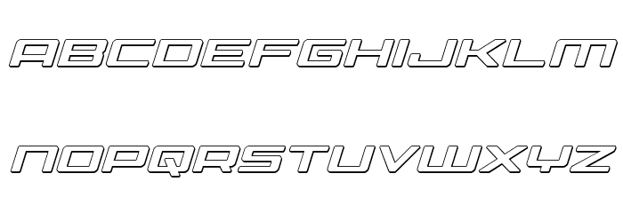 Phoenicia 3D Italic Font LOWERCASE