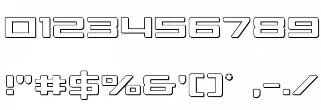 Phoenicia 3D Font OTHER CHARS