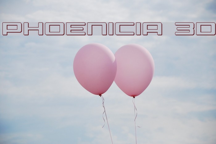 Phoenicia 3D Font examples