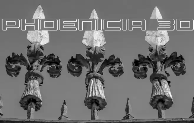 Phoenicia 3D Font examples