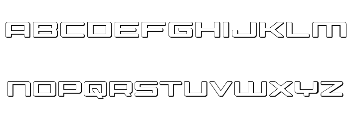 Phoenicia 3D Font LOWERCASE