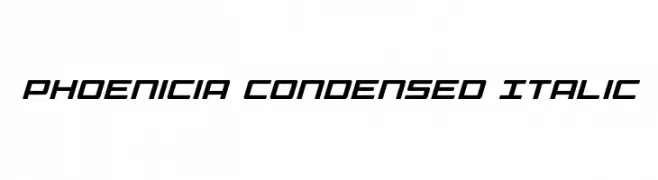 Phoenicia Condensed Italic  Frei Schriftart Herunterladen