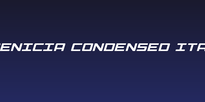 Phoenicia Condensed Italic Social Header