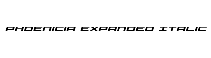 Phoenicia Expanded Italic  フリーフォントのダウンロード