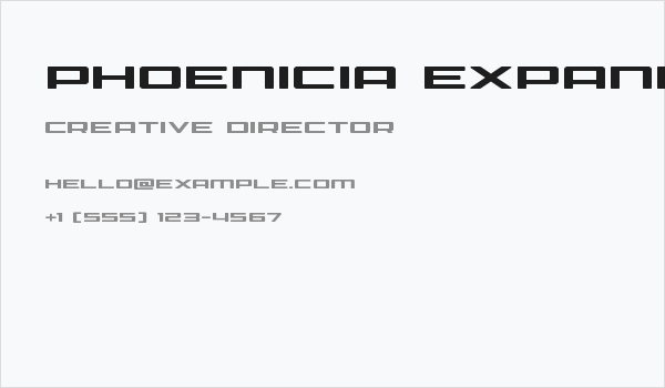 Phoenicia Expanded Business Card