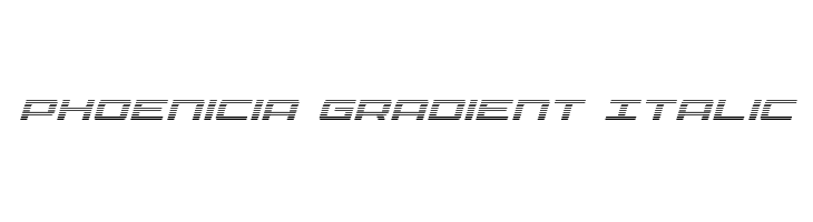 Phoenicia Gradient Italic Font