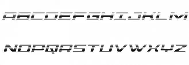 Phoenicia Gradient Italic Schriftart Groß