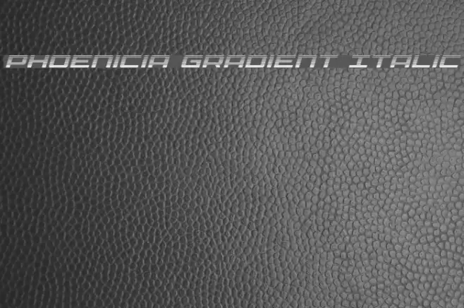 Phoenicia Gradient Italic フォント examples