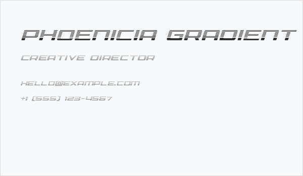 Phoenicia Gradient Italic Business Card