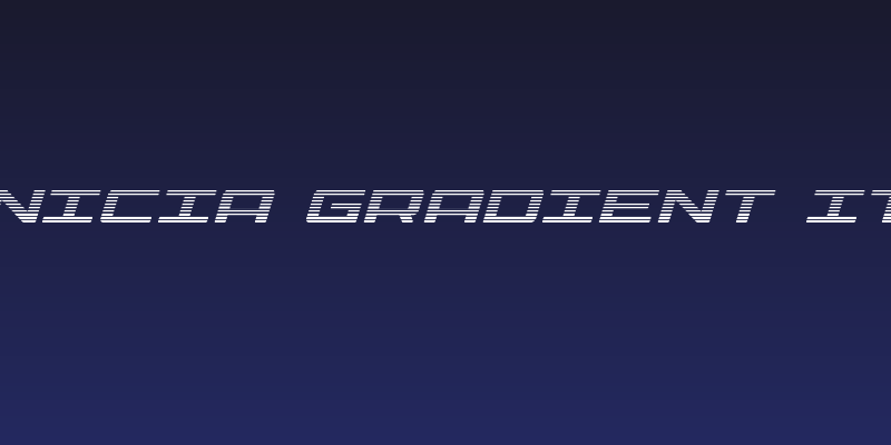 Phoenicia Gradient Italic Social Header