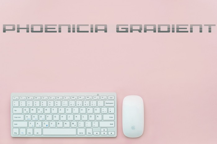 Phoenicia Gradient Font examples