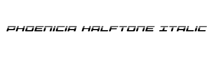Phoenicia Halftone Italic Fonte