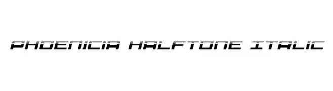 Phoenicia Halftone Italic  Frei Schriftart Herunterladen
