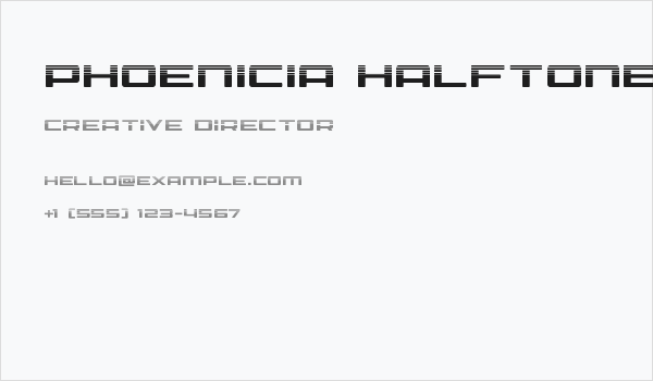 Phoenicia Halftone Business Card