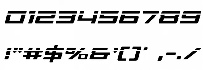 Phoenicia Laser Italic Font OTHER CHARS