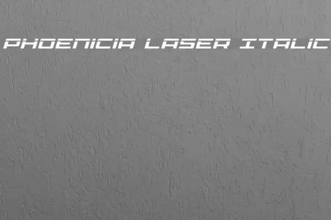 Phoenicia Laser Italic Font examples