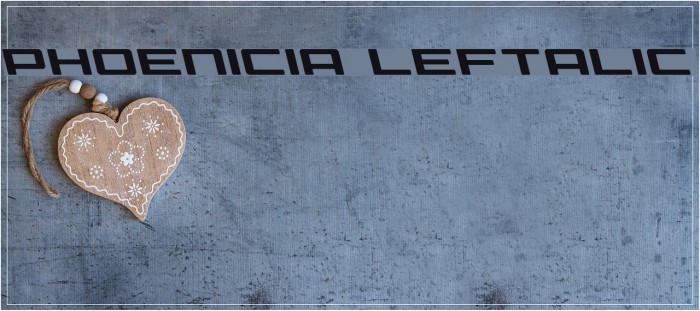 Phoenicia Leftalic Font examples