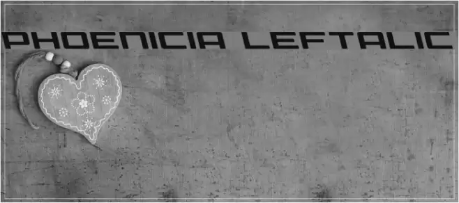 Phoenicia Leftalic Font examples