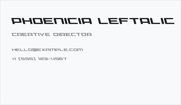 Phoenicia Leftalic Business Card