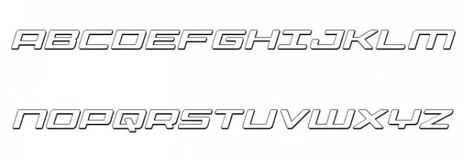 Phoenicia Lower Case 3D Italic फ़ॉन्ट अपरकेस