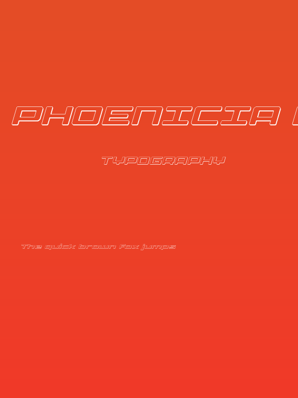 Phoenicia Lower Case 3D Italic Poster