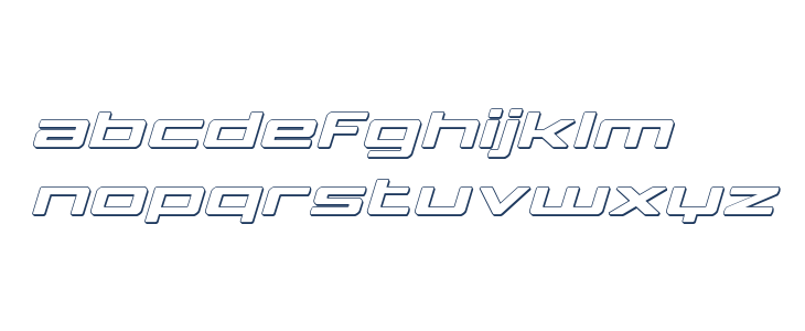 Phoenicia Lower Case 3D Italic Lowercase