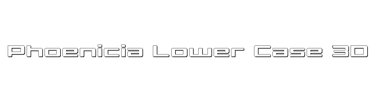 Phoenicia Lower Case 3D  Descarca Fonturi Gratis