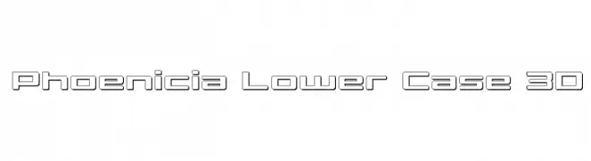 Phoenicia Lower Case 3D  Fuentes Gratis Descargar