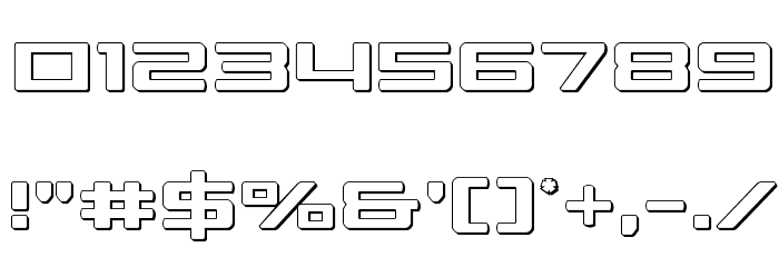 Phoenicia Lower Case 3D Font OTHER CHARS