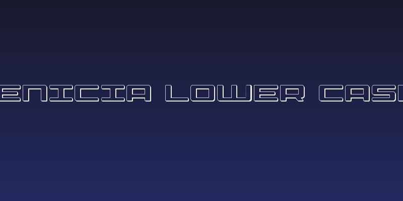 Phoenicia Lower Case 3D Social Header