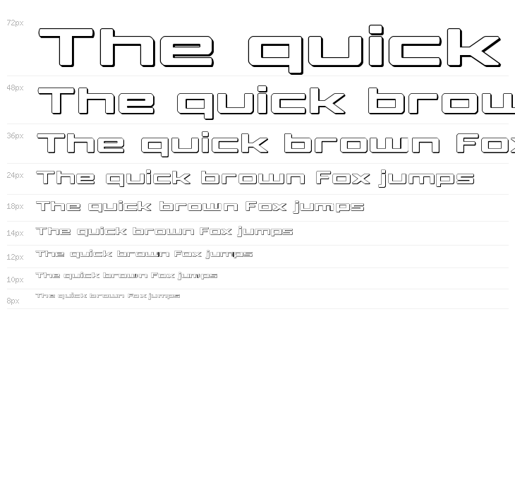 Phoenicia Lower Case 3D Waterfall