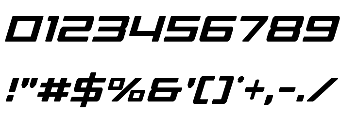 Phoenicia Lower Case Condensed Italic Font OTHER CHARS