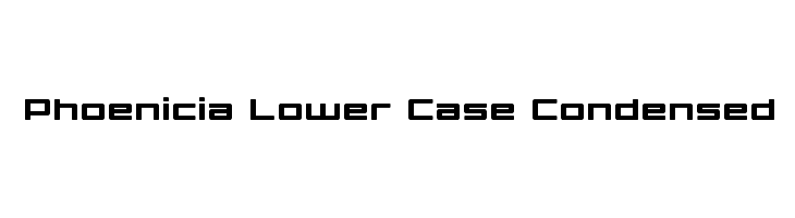 Phoenicia Lower Case Condensed  لخطوط تنزيل