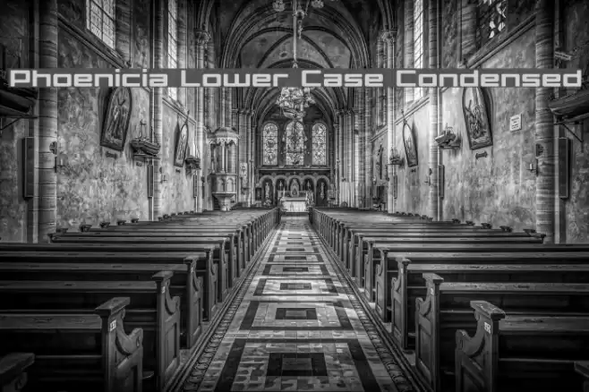 Phoenicia Lower Case Condensed Font examples