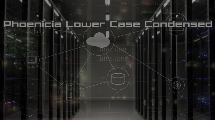 Phoenicia Lower Case Condensed Example 3