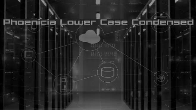 Phoenicia Lower Case Condensed Font examples