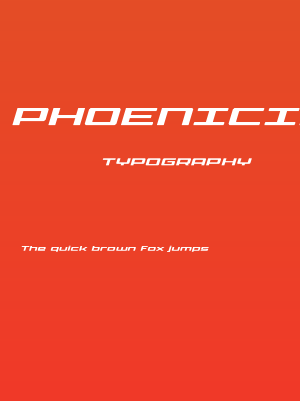 Phoenicia Lower Case Expanded Italic Poster