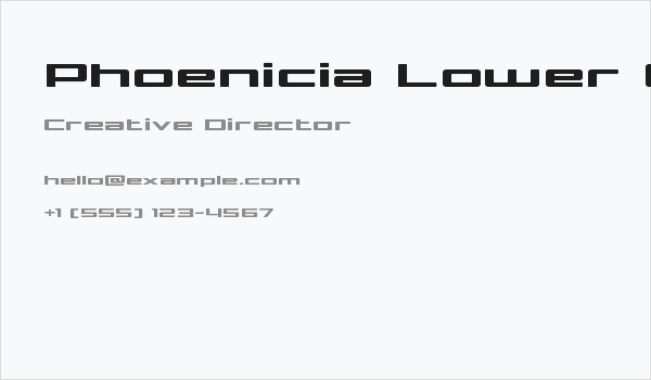 Phoenicia Lower Case Expanded Business Card