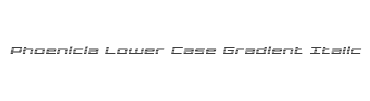Phoenicia Lower Case Gradient Italic  les polices de caractères gratuit tlcharger