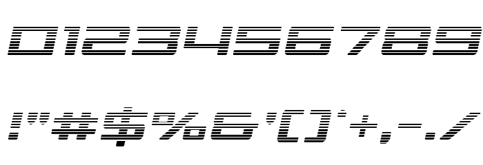 Phoenicia Lower Case Gradient Italic Font OTHER CHARS
