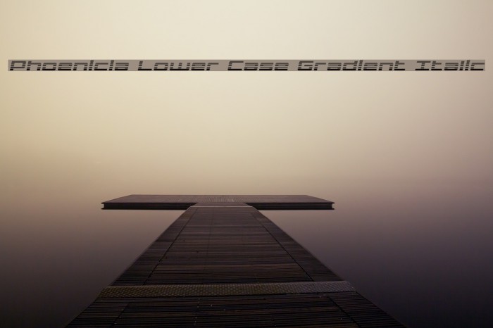 Phoenicia Lower Case Gradient Italic Font examples