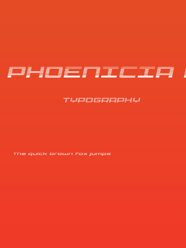 Phoenicia Lower Case Gradient Italic Poster