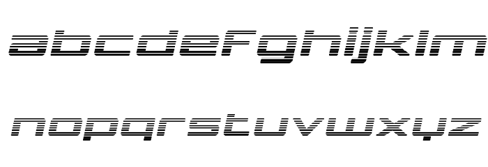Phoenicia Lower Case Gradient Italic Font LOWERCASE