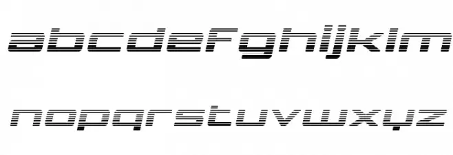 Phoenicia Lower Case Gradient Italic Caratteri MINUSCOLO