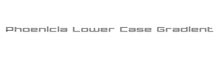 Phoenicia Lower Case Gradient  नि: शुल्क फ़ॉन्ट्स डाउनलोड