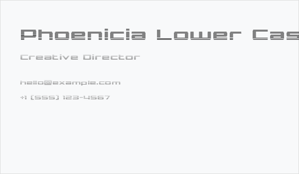 Phoenicia Lower Case Gradient Business Card