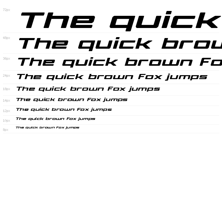 Phoenicia Lower Case Italic Waterfall