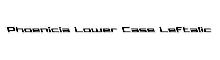 Phoenicia Lower Case Leftalic  नि: शुल्क फ़ॉन्ट्स डाउनलोड